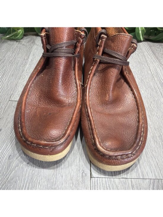 Vintage Clarks Wallabees High Boots Brown Leather Size 10 M Y2K main image 7